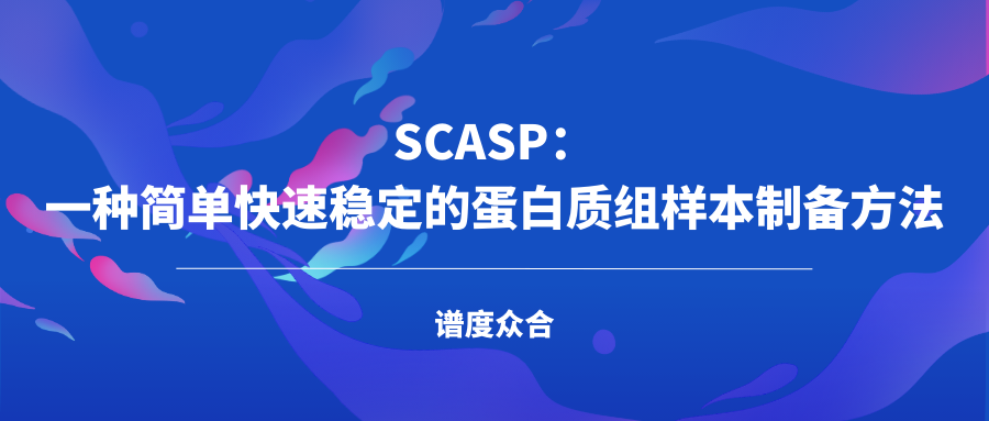 SCASP：一种简单快速稳定的蛋白质组样本制备方法